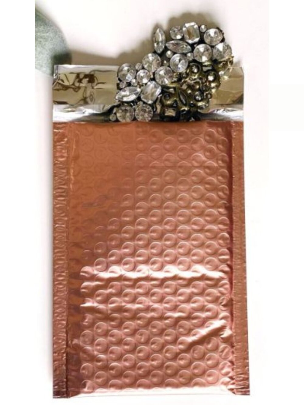 15ct 4.25 x 8 Rose Gold Metallic Bubble Mailers